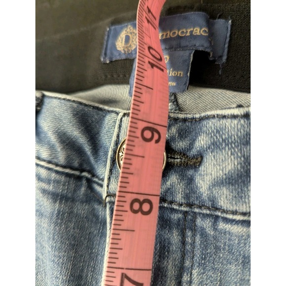 Democracy Absolution Jeans 4P Blue Medium Wash Straight Skinny Leg Stretch Denim - Picture 11 of 13